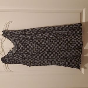 Black and white summer blouse